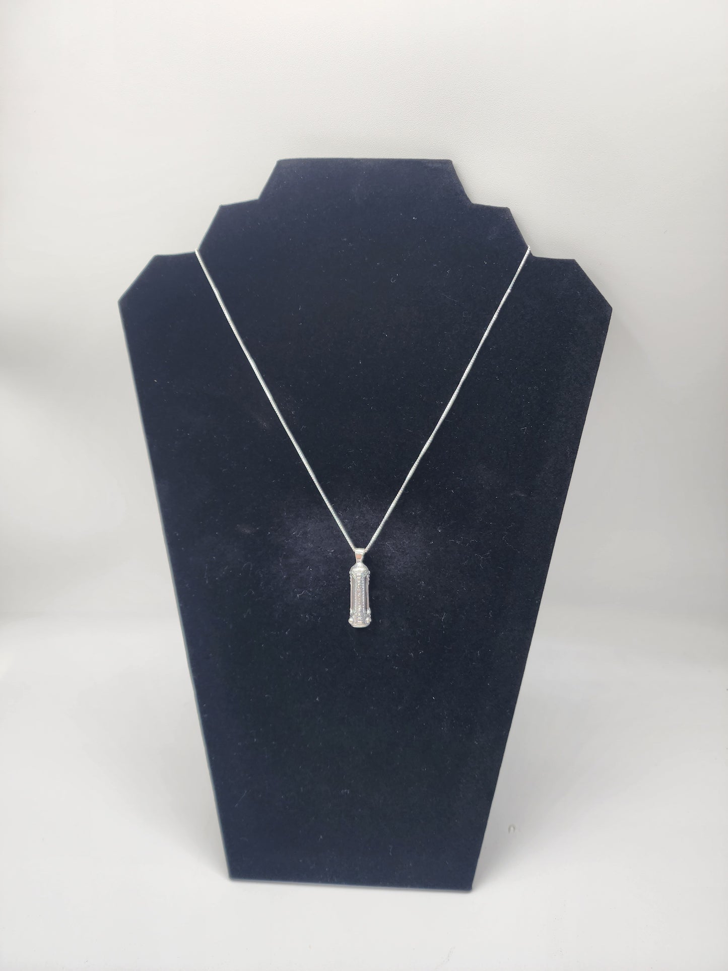 Sterling Silver Necklace- Mezuzah 3 Cm